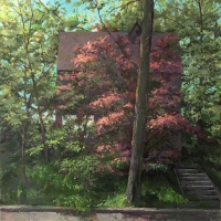 Locust Street Kansas City  24X24 acrylic on canvas 2014