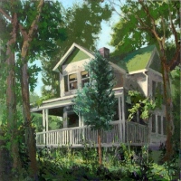 Campbell Street Kansas City 24X22 acrylic on canvas 2014