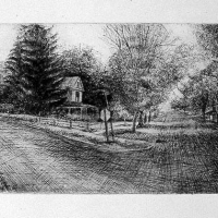 Little Village etching 2003