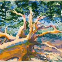 Dry Summer acrylic on rag  paper 9x12 2010