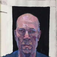 Sketchbook Page, Self-Portrait, Gouache in Moleskine Sketchbook, 20185.	Sketchbook Page, Self-Portrait, Gouache in Moleskine Sketchbook, 2018