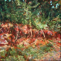 Erosion Landscape I 12x12 acrylic on canvas 2012